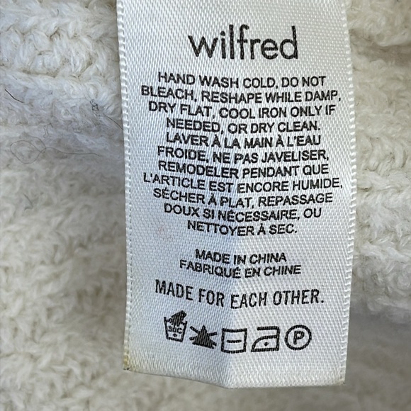 Aritzia Wilfred Cozy White Cream Knit Sweater wool - Picture 10 of 11